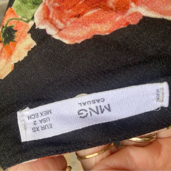 Mango Floral bow dress size 2 - Picture 12 of 12